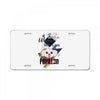 who loves papillon License Plate