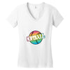 neon softball Women's V-Neck T-Shirt