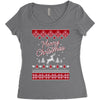 merry christmas ugly christmas sweater Women's Triblend Scoop T-shirt