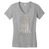 Vintage Usa Flag Women's V-Neck T-Shirt