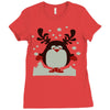christmas t shirt santa reindeer penguin novelty xmas Ladies Fitted T-Shirt