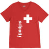 fan, swiss cross, switzerland, new V-Neck Tee