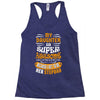 My Daughter Is Super Awesome Her Stepdad Racerback Tank