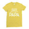 Only the Best Dads get Promoted to Papa Ladies Fitted T-Shirt