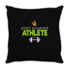 plant powered athlete Throw Pillow