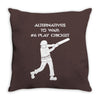 alternatives to war play cricket batting anti war stencil tour Throw Pillow