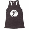 skiier moon moonlight silhouett Racerback Tank