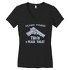 learn polish peace Women's V-Neck T-Shirt