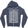 joy division unknown pleasures rock band Zipper Hoodie