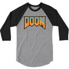 Wtf Doom Black Stroke 3/4 Sleeve Shirt