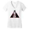 david with rose tattoo Women's V-Neck T-Shirt