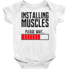 new installing muscle Baby Onesie