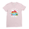 a turtle made it to the water Ladies Fitted T-Shirt