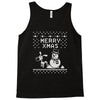 christmas funny dog &amp; snowman Tank Top