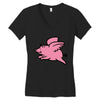 flying pig Women's V-Neck T-Shirt