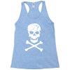 skull and crossbones pirate neon Racerback Tank