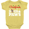 christmas dogs and paws Baby Bodysuit