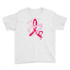 breast cancer awareness hope ribbon heart Youth Tee