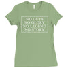 no guts no glory no legend no story slogan Ladies Fitted T-Shirt