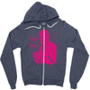 pink freud Zipper Hoodie