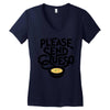 please send queso Women's V-Neck T-Shirt