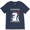 big trex santa ugly christmas V-Neck Tee