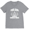 this girl loves christmas V-Neck Tee