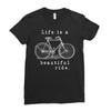 life is a beautiful ride Ladies Fitted T-Shirt