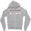 eat, sleep &amp; train triathlon sports, gym, athletic Zipper Hoodie