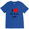 i love my train geek V-Neck Tee