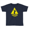 caution shapes being thrown printed Toddler T-shirt