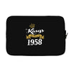 kings are born in 1958 Laptop sleeve