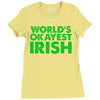 world's okayest irish Ladies Fitted T-Shirt