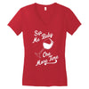 sip me baby one more time wine glass Women's V-Neck T-Shirt