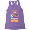 walk away i have anger issues and a serious dislike for stupid people Racerback Tank
