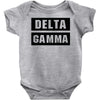 Delta Gamma Black Baby Bodysuit