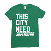 this city need superhero Ladies Fitted T-Shirt