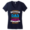 Super Cool Dad Of A Freaking Awesome Daughter Women's V-Neck T-Shirt