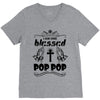 I Am One Blessed Pop Pop V-Neck Tee