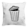 garbage ghost Throw Pillow