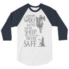 thrones wolf 3/4 Sleeve Shirt