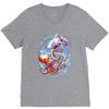 octopus vs shark V-Neck Tee