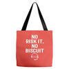 no risk it, no biscuit w Tote Bags