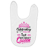 Celebrating With the 1st Birthday Queen Baby Bibs
