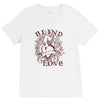 blind love fire heart V-Neck Tee
