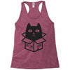 cats love boxes Racerback Tank