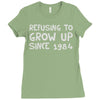 refusing to grow up since 1984 Ladies Fitted T-Shirt