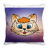 Orange cat Throw Pillow