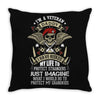 I'm A Veteran Daddy T Shirt Throw Pillow