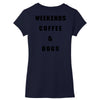 weekends coffee and dogs back Women's V-Neck T-Shirt